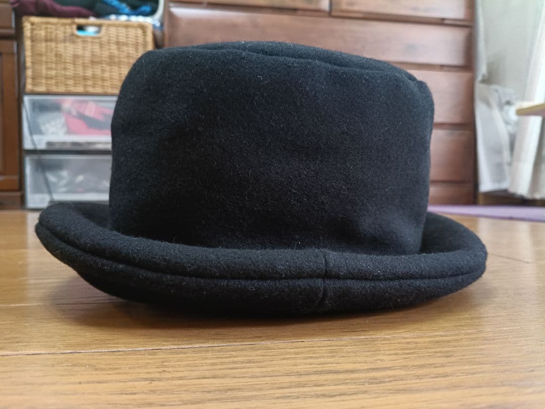 希少缶バッジ付き名作 マウンテンリサーチ ジェントルマンハット 黒 Lサイズ