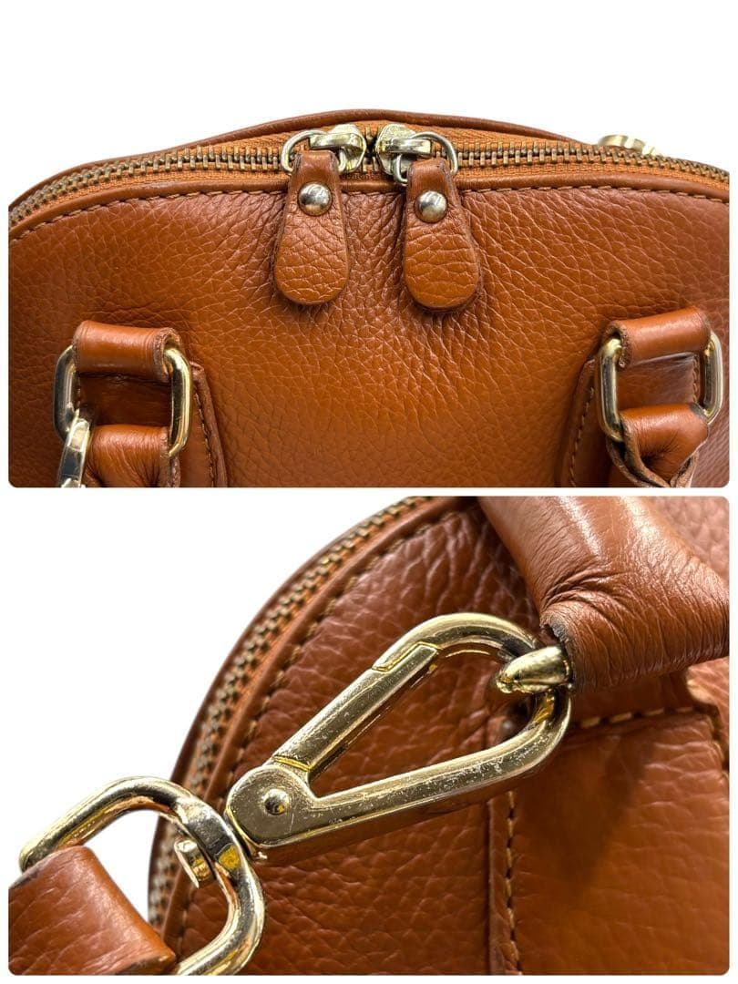 【美品】マルコビアンキーニ　2way ショルダーバッグ　バンド　ブラウン　レザー