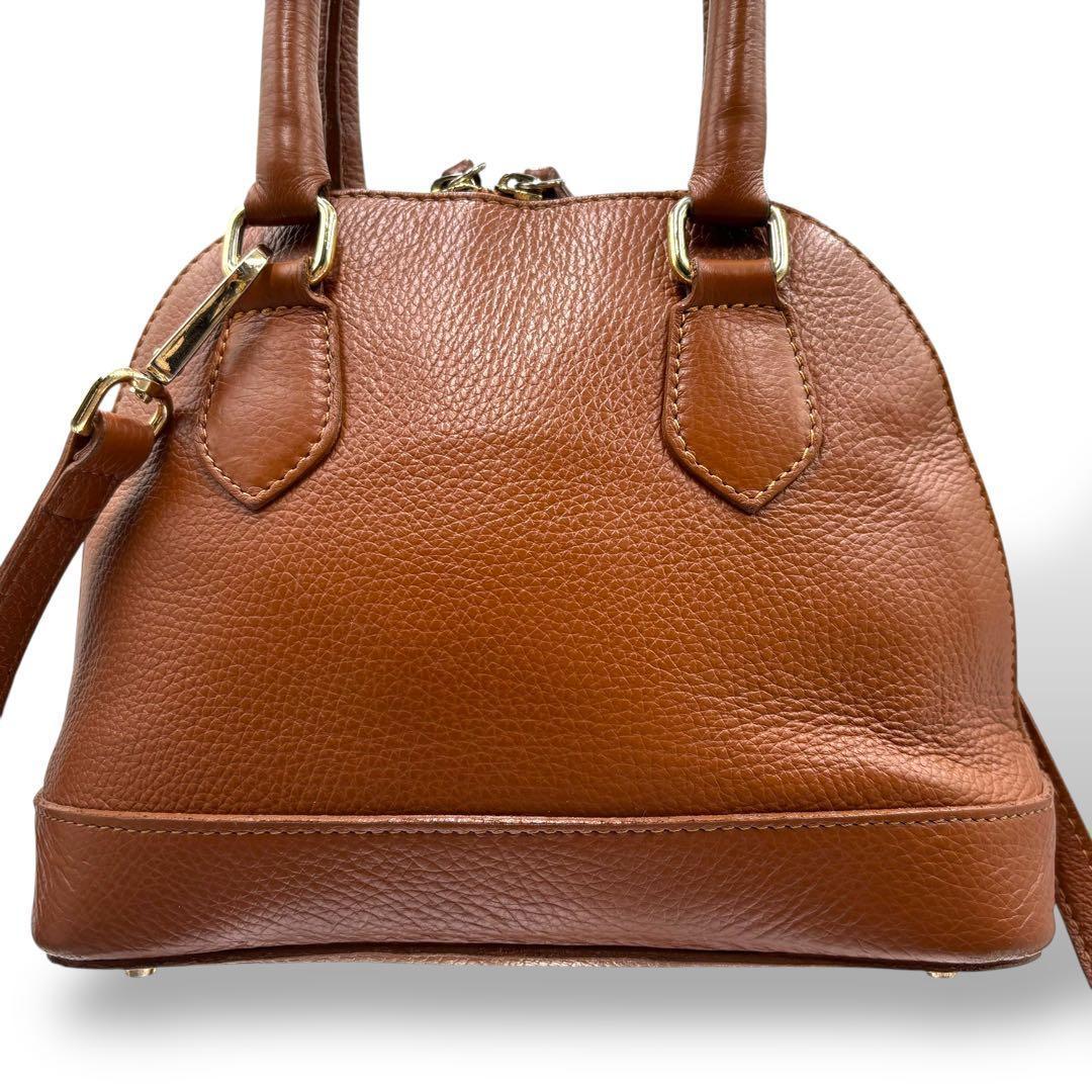 【美品】マルコビアンキーニ　2way ショルダーバッグ　バンド　ブラウン　レザー