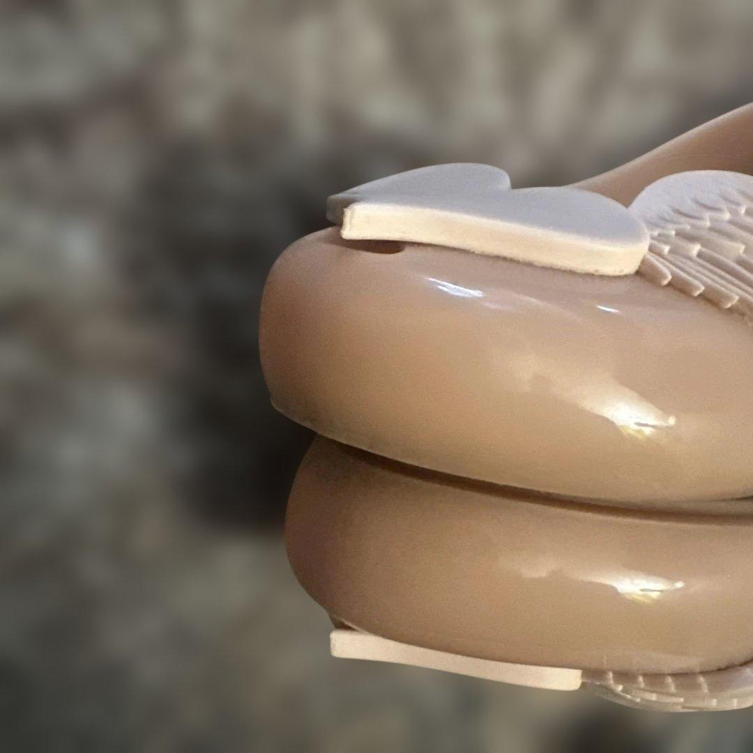 メリッサ　ヴィヴィアンウエストウッドハート型トゥのフラットシューズ25.5