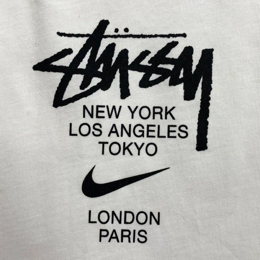 【限定コラボ】ステューシー x ナイキセンターロゴ Tシャツ 希少 Lサイズ