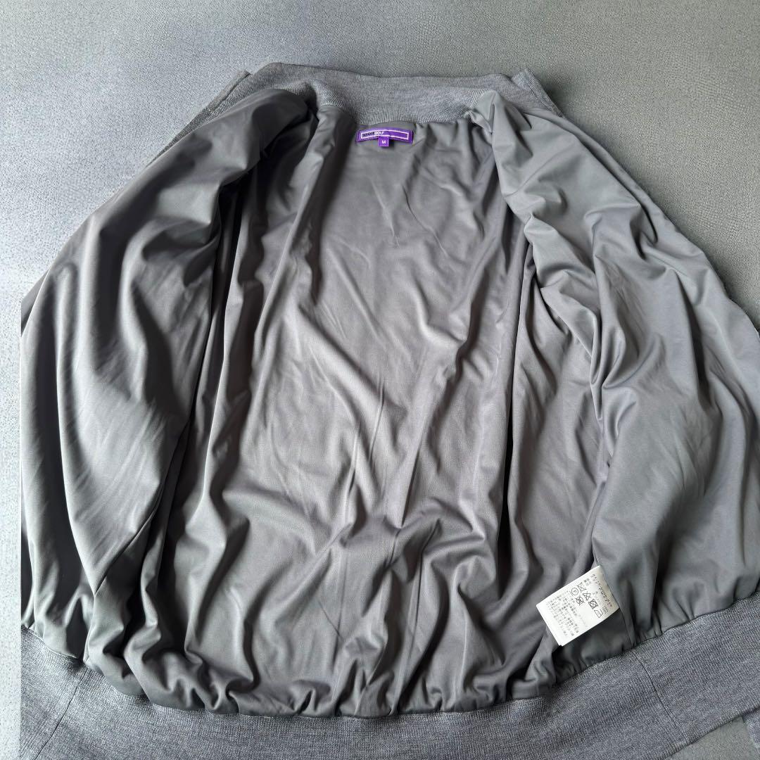 美品✨ビームスゴルフ　ストライプ　ニットブルゾン　ワッペン　刺繍　ジャケット