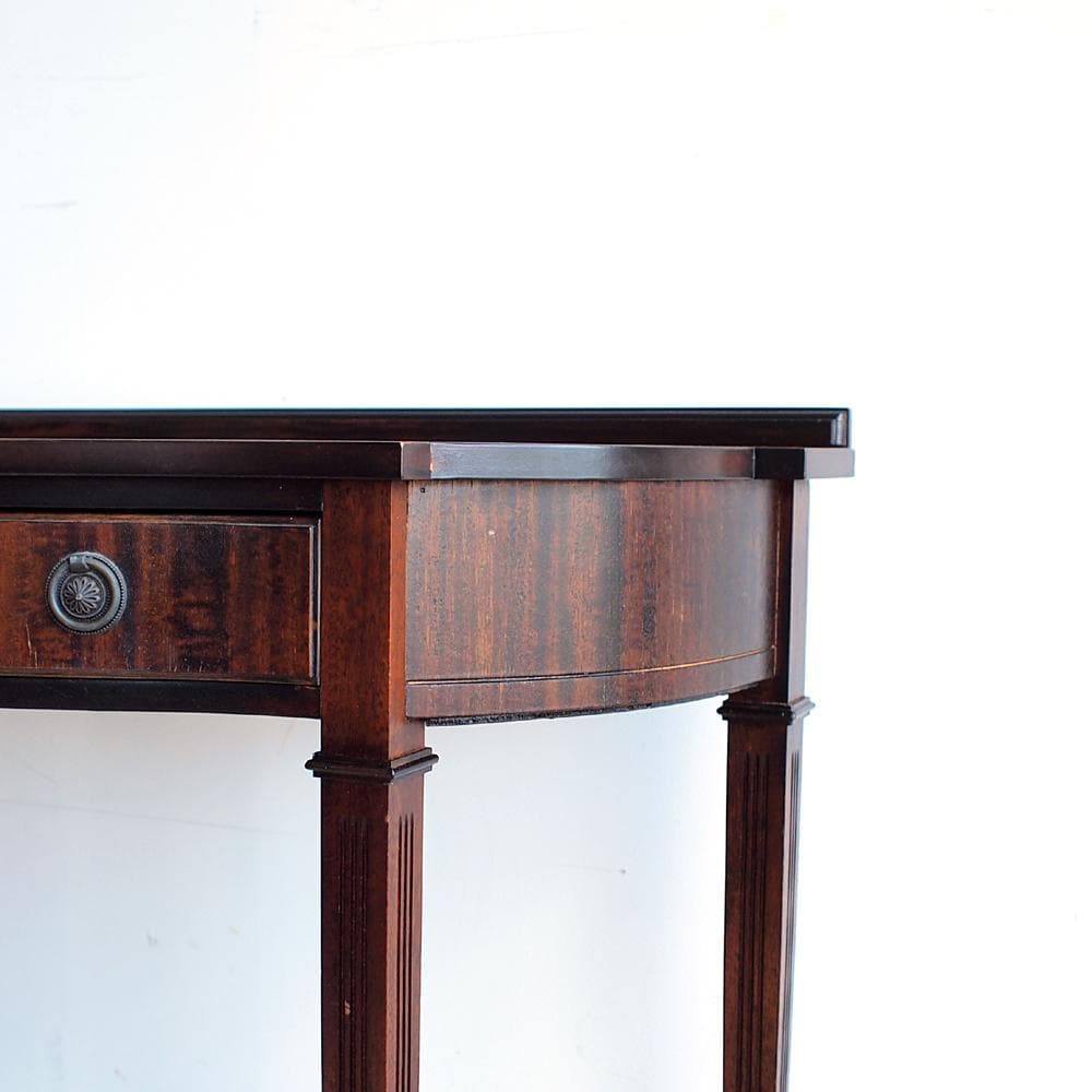 クラシカル マホガニー材 コンソールテーブル 細脚 アンティーク ZR24107