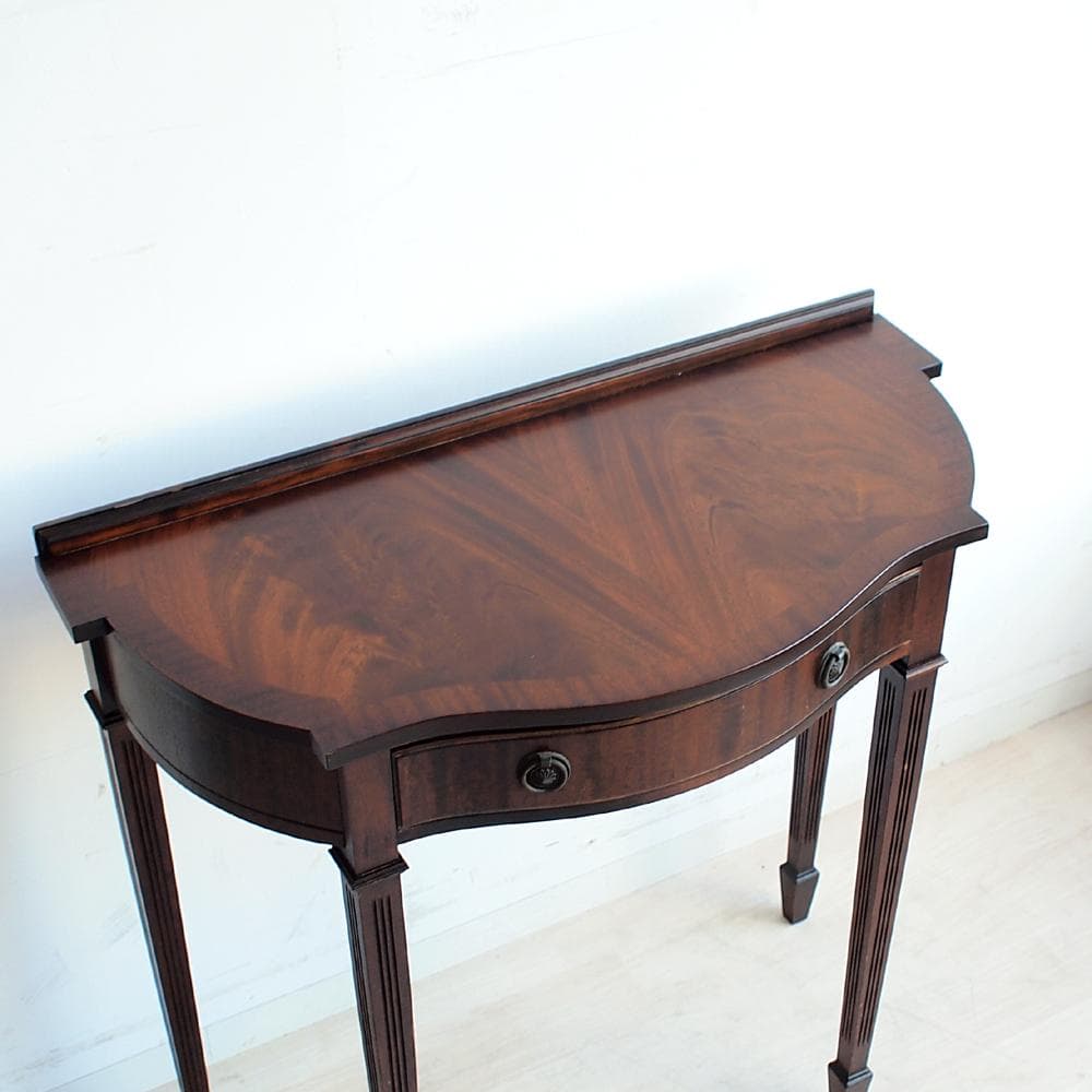 クラシカル マホガニー材 コンソールテーブル 細脚 アンティーク ZR24107