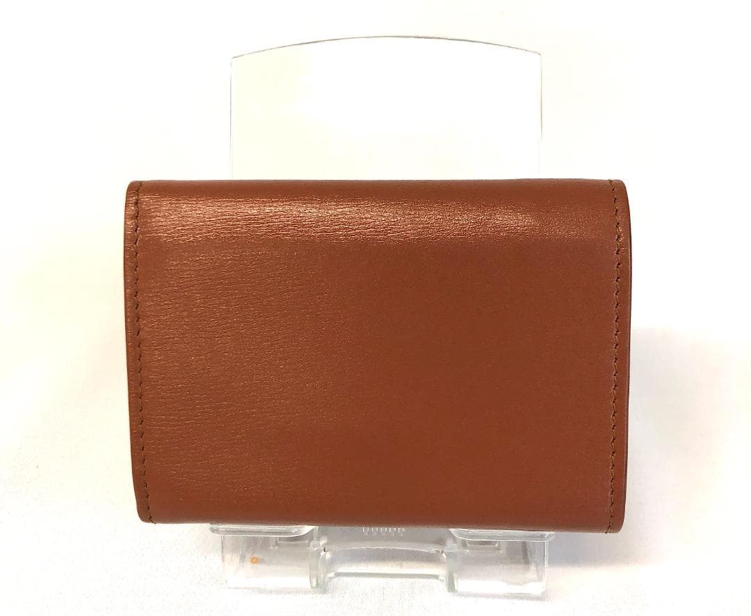 【美品】ジルサンダー 折財布 茶 AA250-15