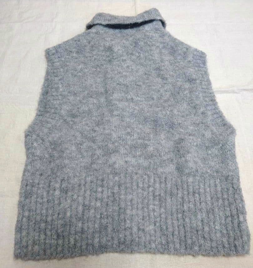 新品タグ付き ユナイテッドアローズ ベスト ニット レイヤード ウール グレー