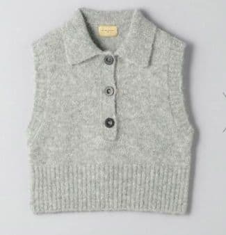 新品タグ付き ユナイテッドアローズ ベスト ニット レイヤード ウール グレー