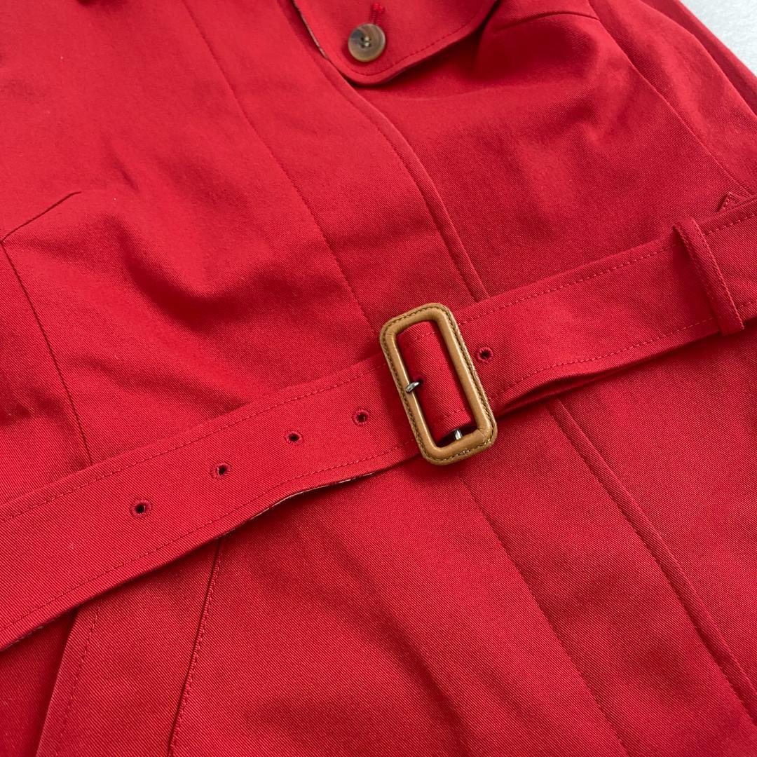 バーバリーロンドン　トレンチコート　クロップド丈　ベルト　S相当　ノバチェック