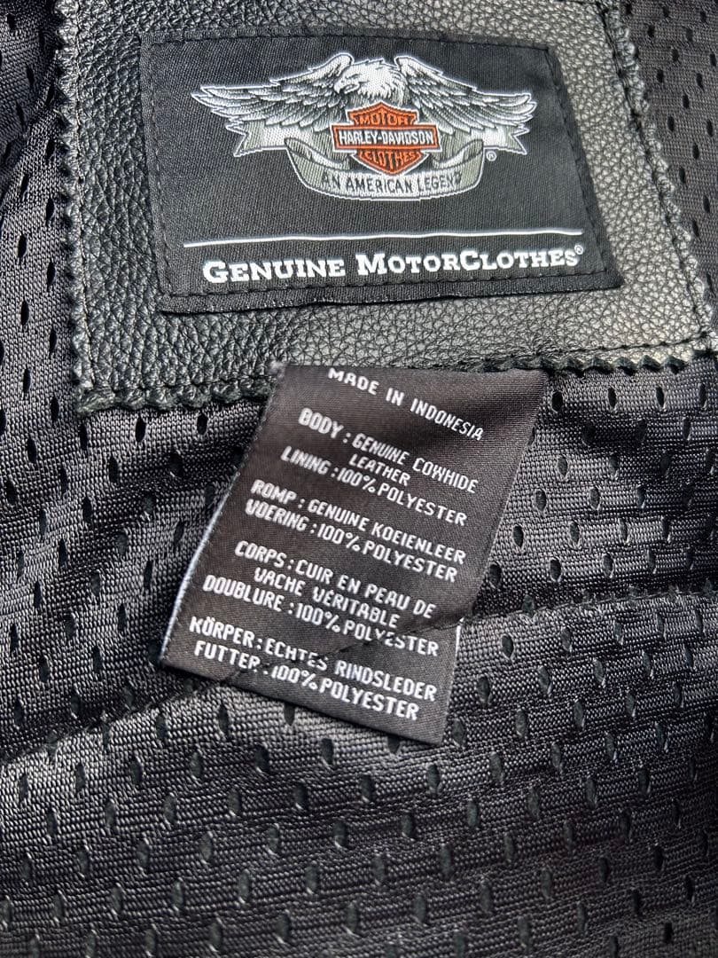 ハーレー　純正レザーベスト　Ｍ