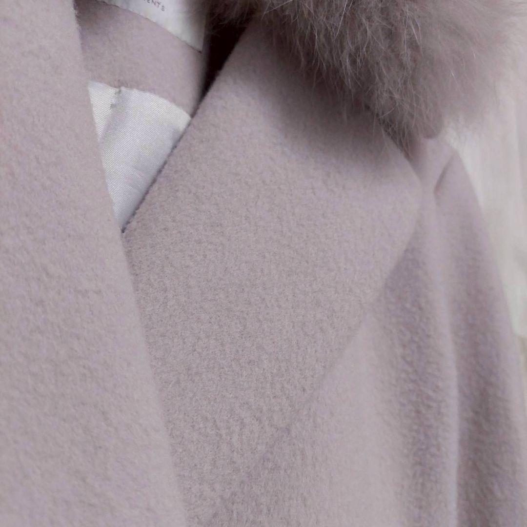 ジルバイジルスチュアート ロングコート M ピンク くすみ フォックスファー