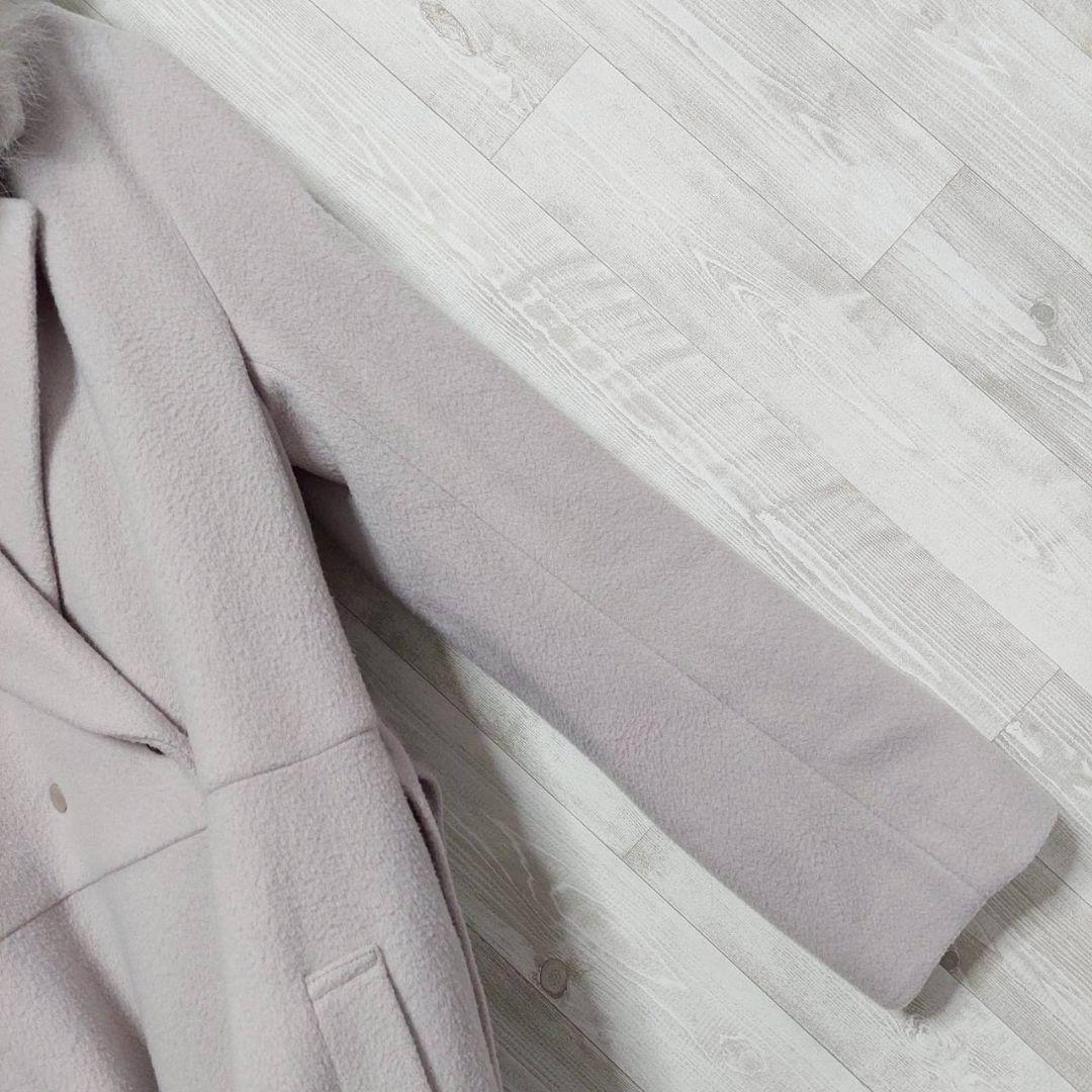 ジルバイジルスチュアート ロングコート M ピンク くすみ フォックスファー