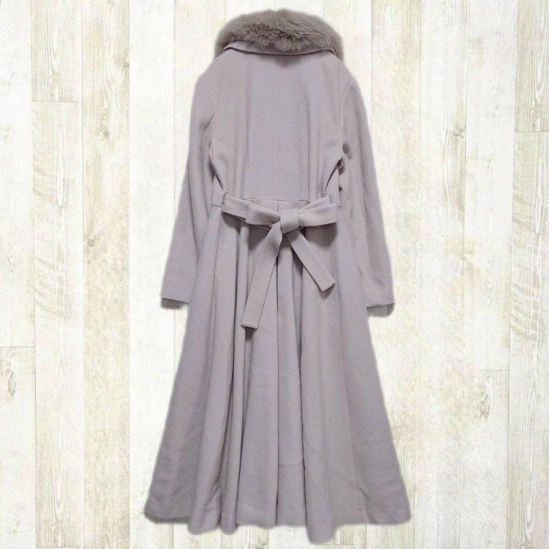 ジルバイジルスチュアート ロングコート M ピンク くすみ フォックスファー