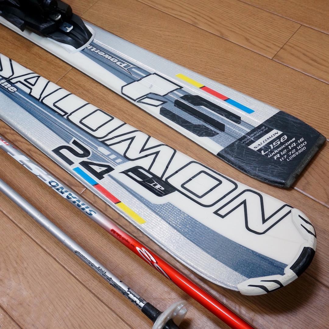 メンテ済 158cm靴27～27.5cm SALOMON スキーセット(160)