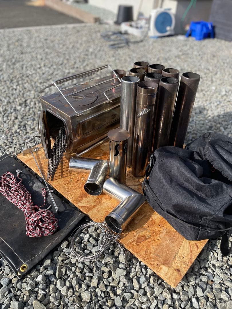 ステンレス3面ガラス薪ストーブ　スームルーム　テンマクwinnerwell風