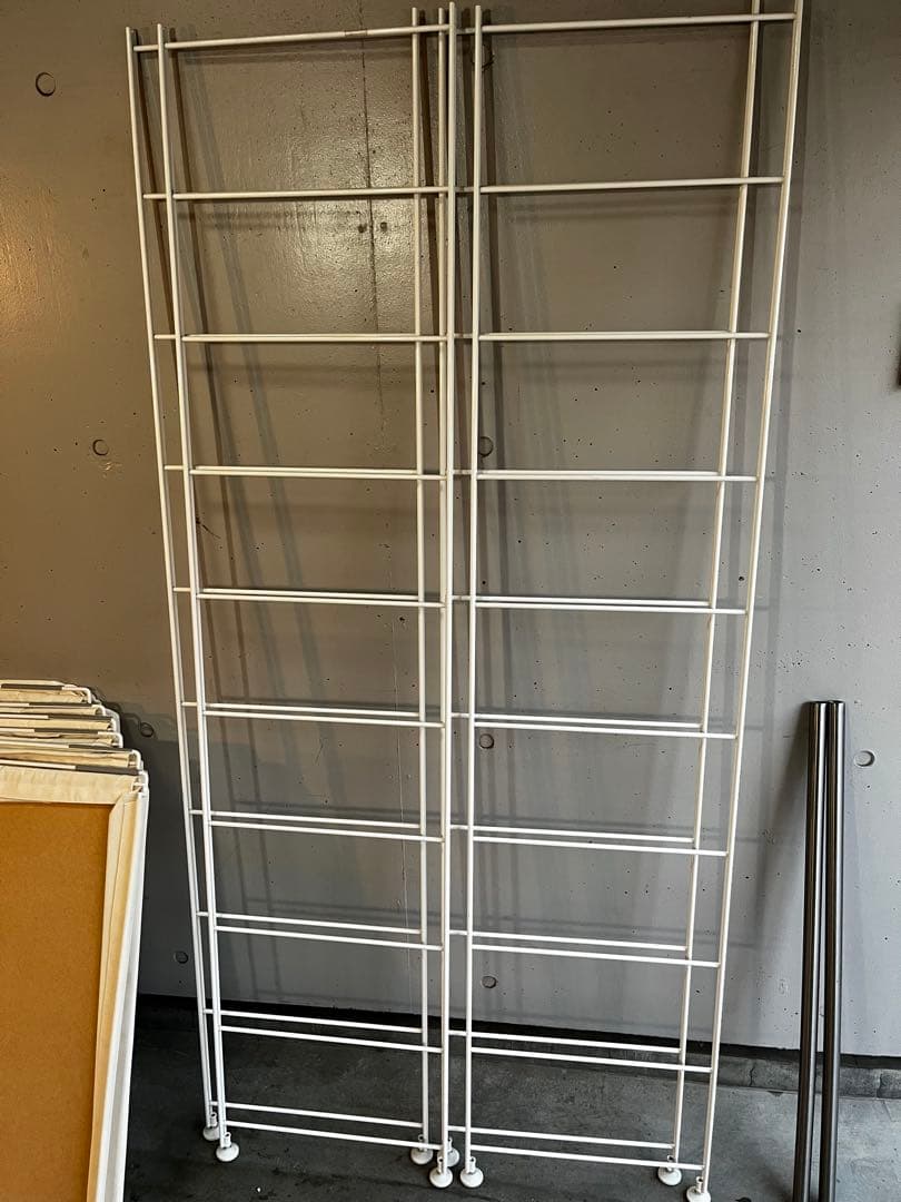 enfo★無印スチールユニットシェルフ・ワードローブ２セットバックパネル付