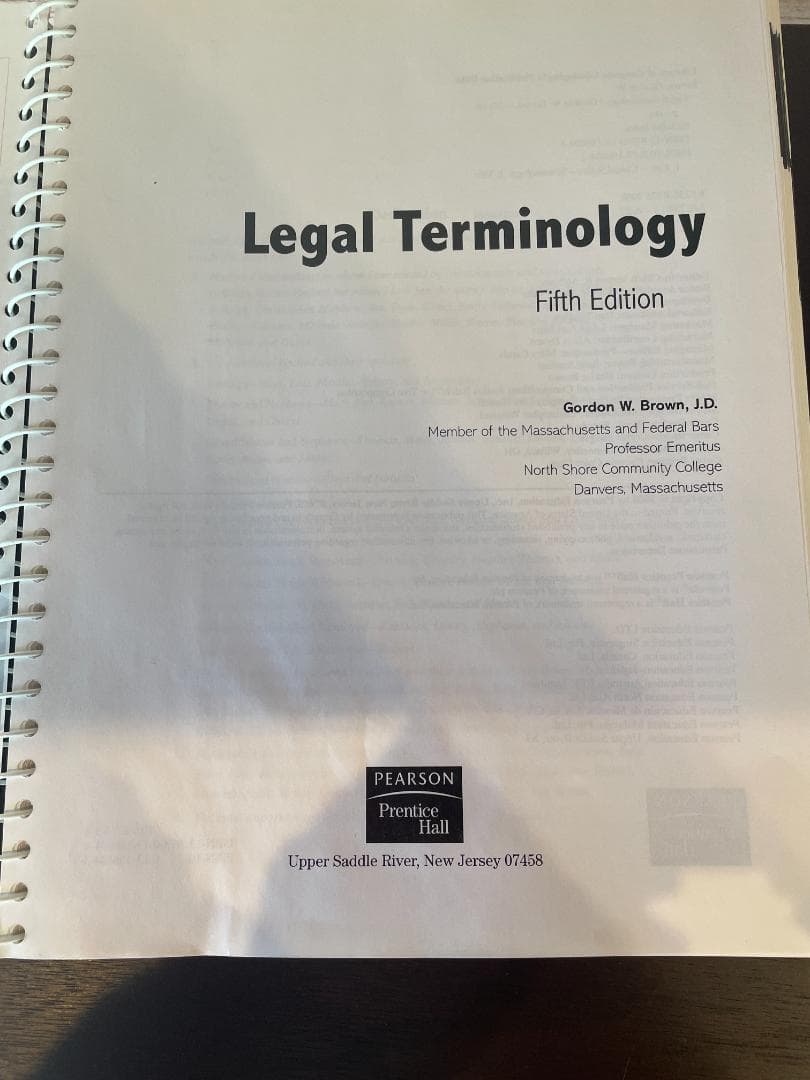 【新品】【未使用】Legal Terminology-GordonW.Brown