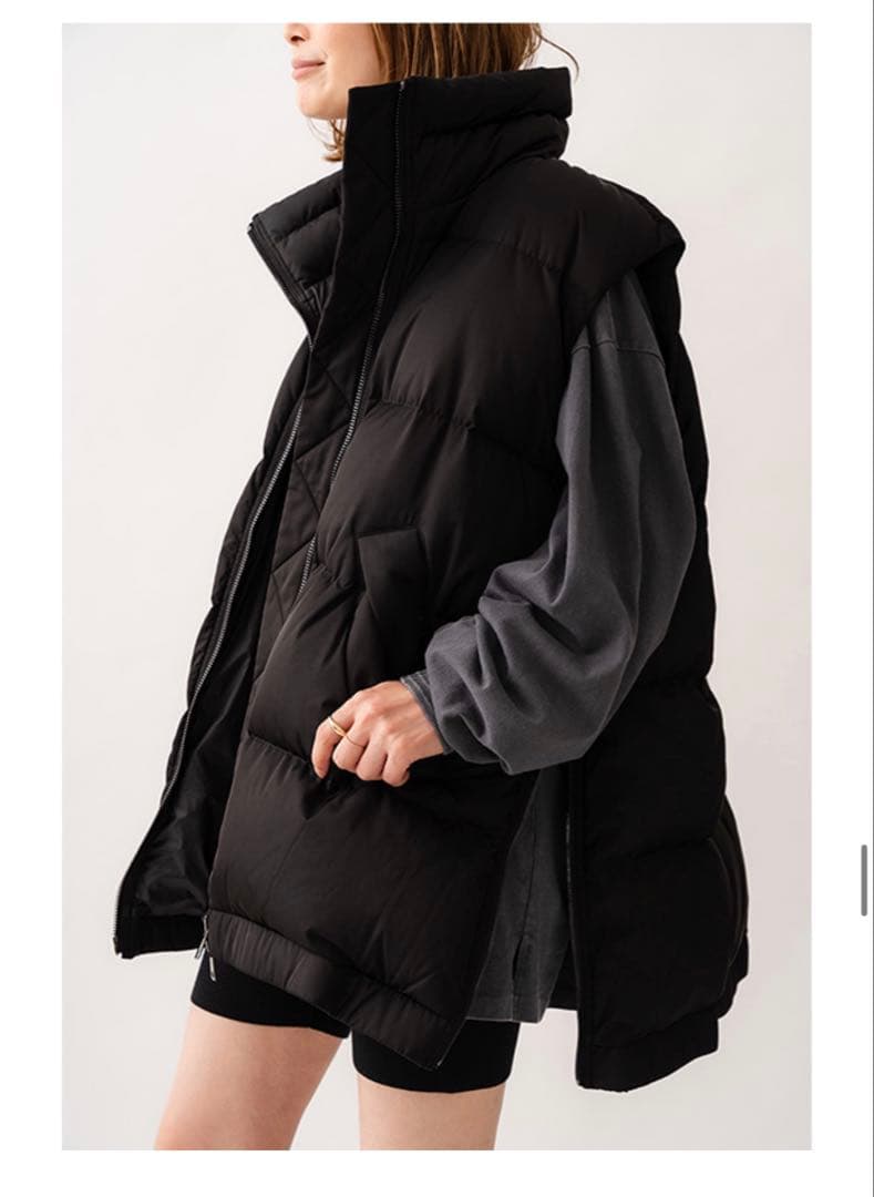 ドゥーズィエムクラス 別注 MY WHITE ダウンベスト　黒