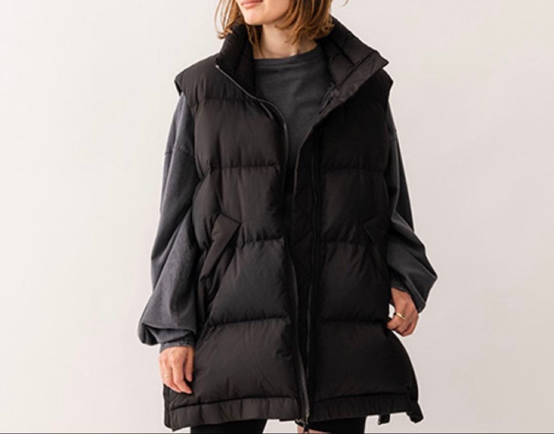 ドゥーズィエムクラス 別注 MY WHITE ダウンベスト　黒