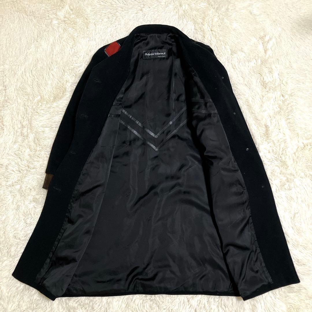 カシミヤコート philippe vallereuil　フランス製 アーガイル