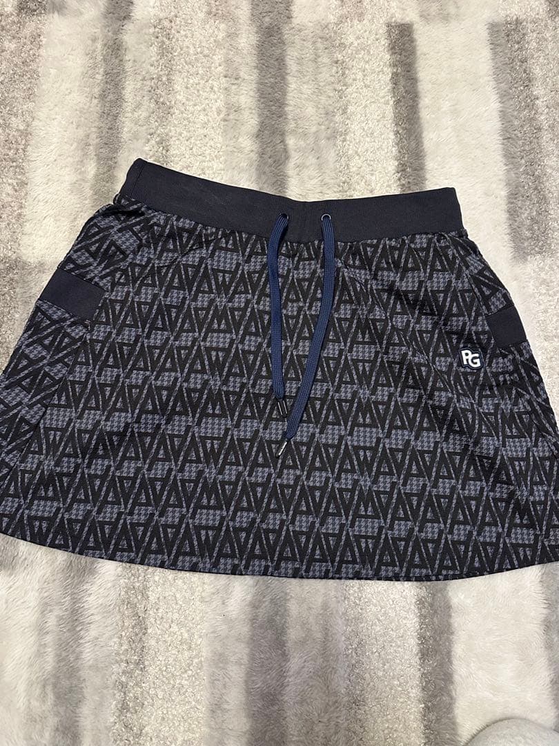【超美品】PEARLY GATES 幾何学模様 ゴルフ スカート 1号 Mサイズ
