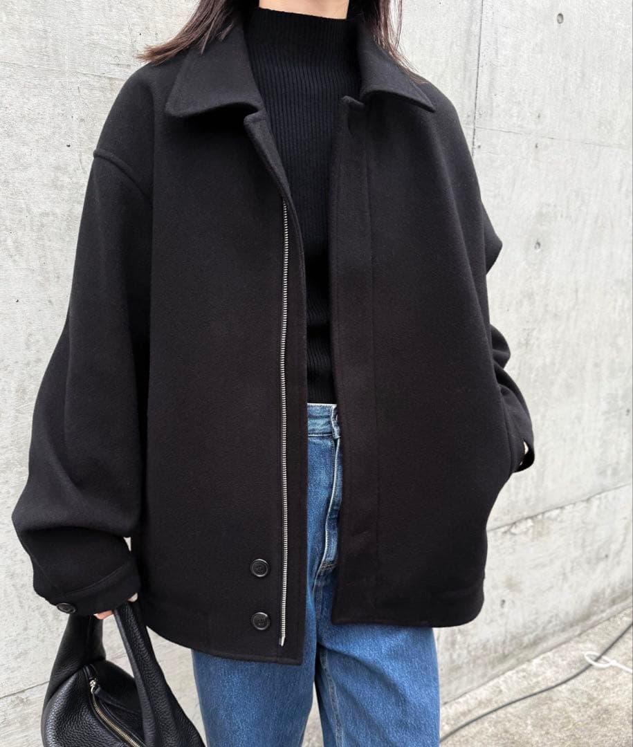 select MOCA by son ビッグシルエットミドルコート　ブラック