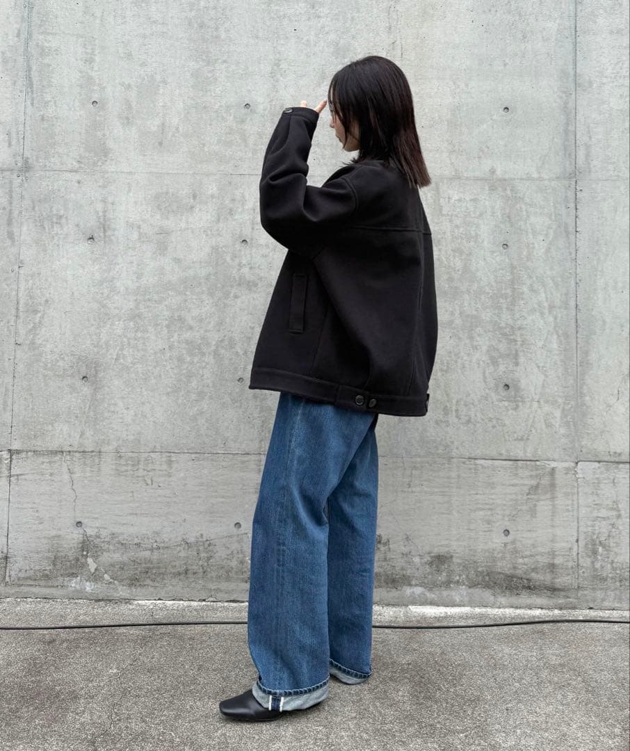 select MOCA by son ビッグシルエットミドルコート　ブラック