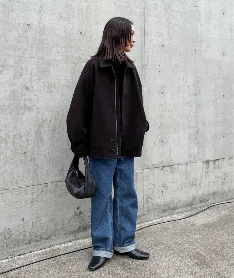 select MOCA by son ビッグシルエットミドルコート　ブラック