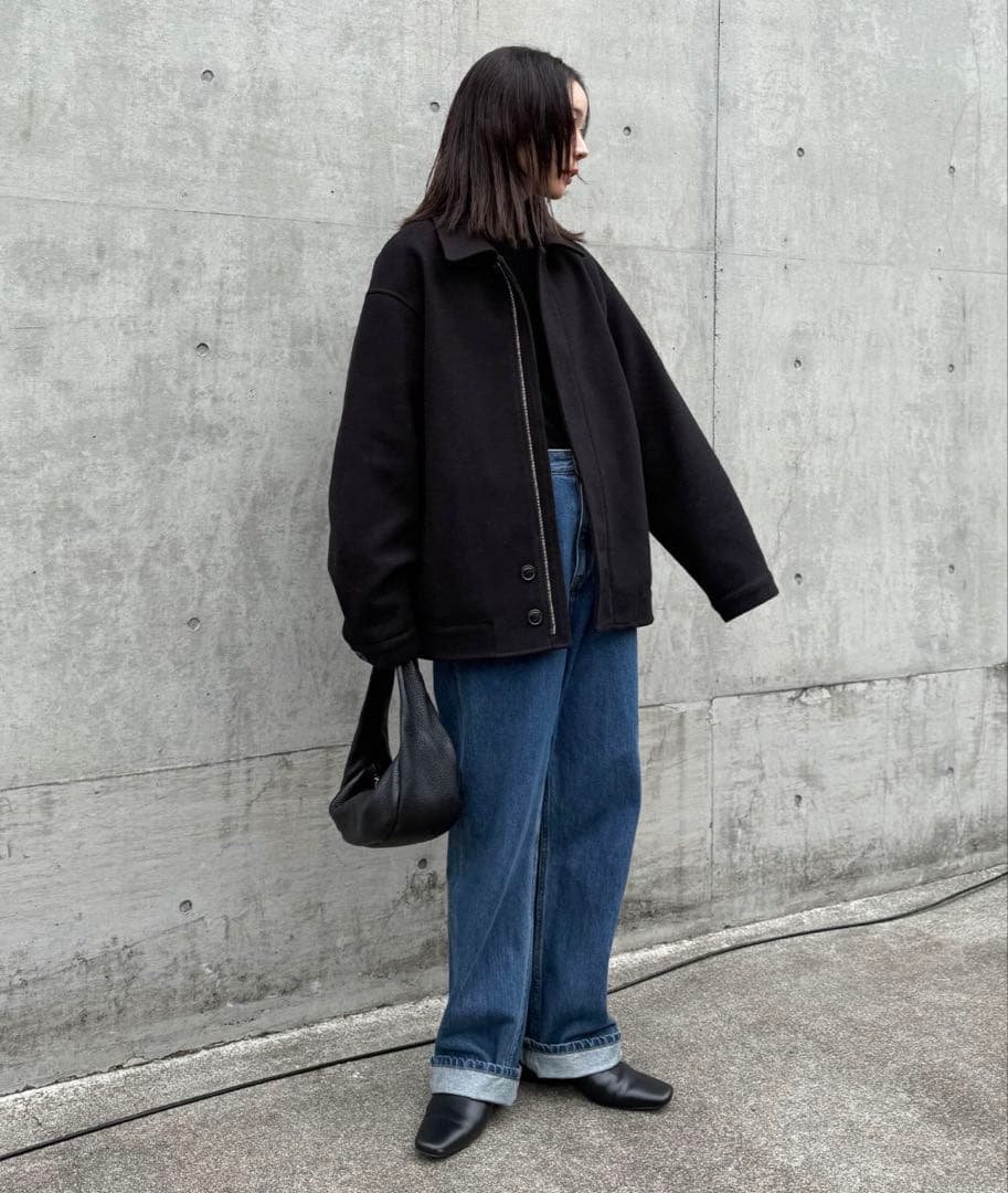 select MOCA by son ビッグシルエットミドルコート　ブラック