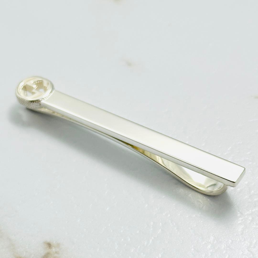 GUCCI　グッチ　インターロッキング　GG　シルバー　ネクタイピン　Ag925