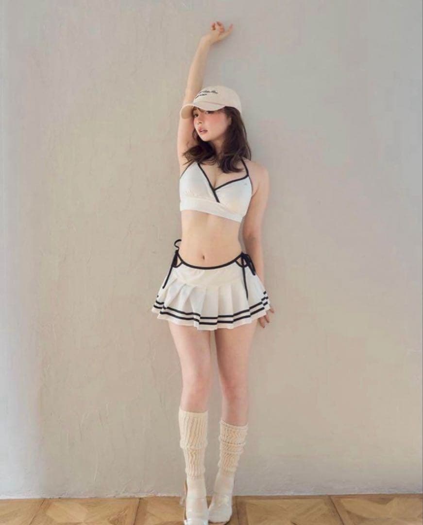 即日発送❣️Andmary Coco pleats swimwear White