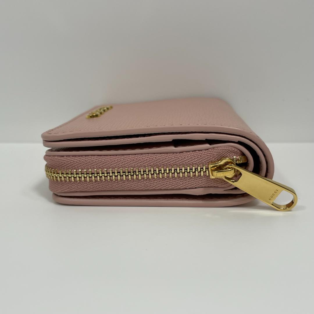 グッチ 772639 ミニウォレット 二つ折り財布 ピンク MBZ087