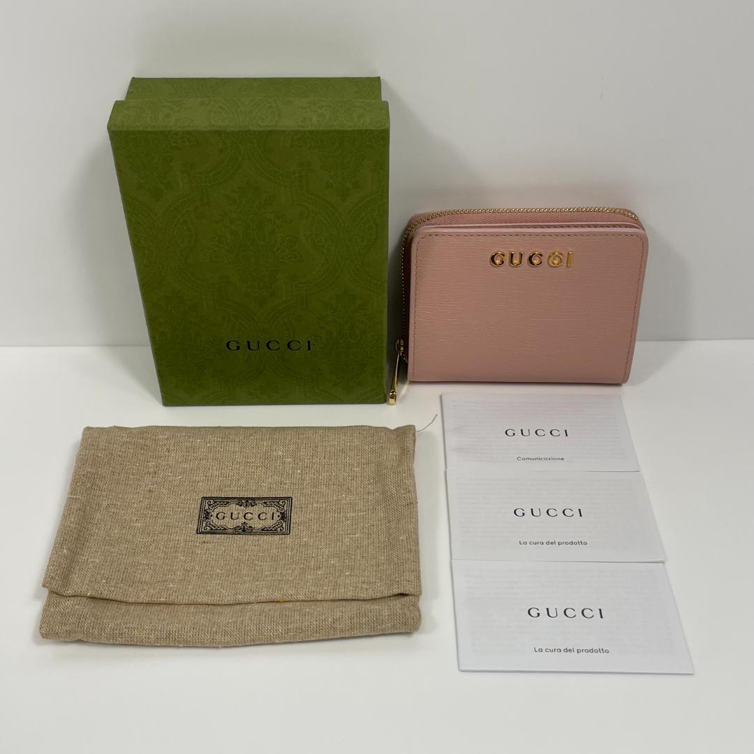 グッチ 772639 ミニウォレット 二つ折り財布 ピンク MBZ087