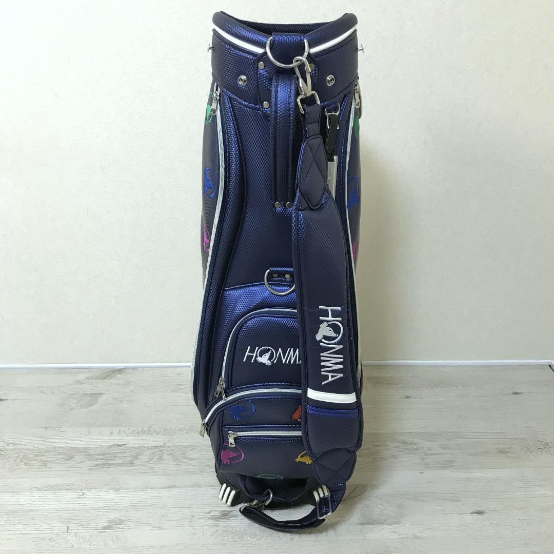 【美品】HONMA 本間ゴルフ キャディバッグ 8.5型 もぐら柄 レインボー