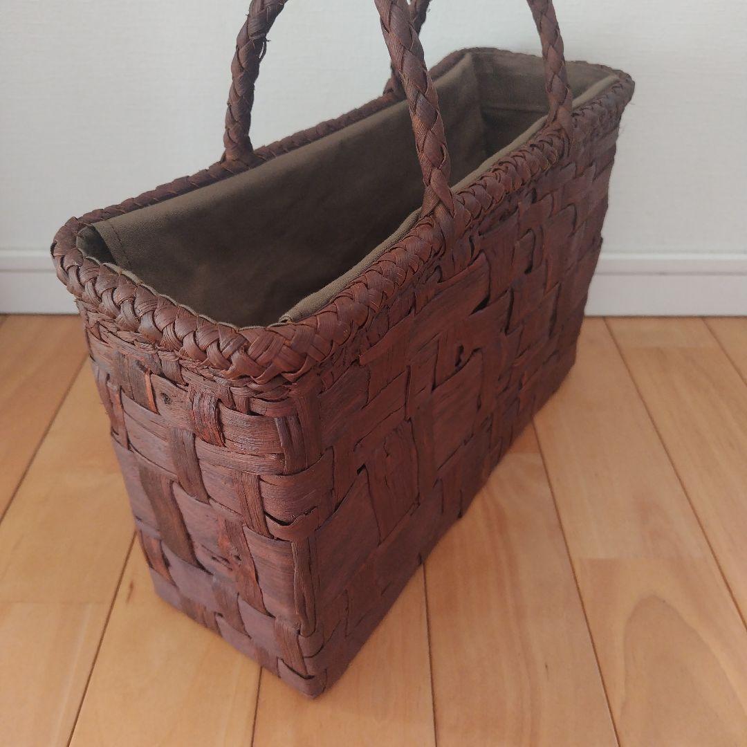 国産　山葡萄かごバッグ