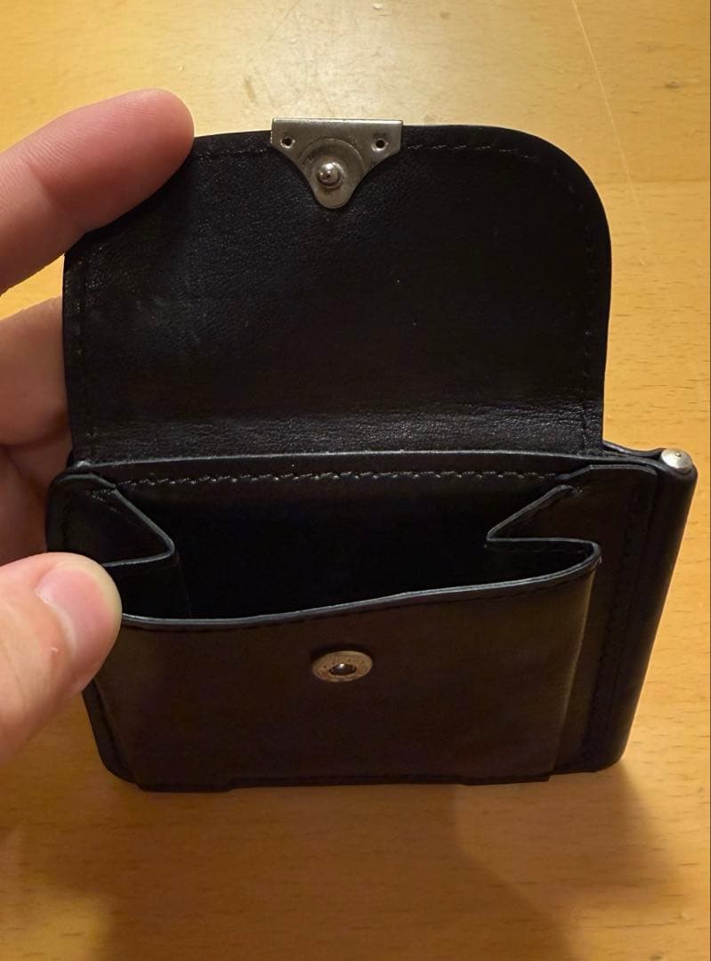 『美品』20/80 財布 マネークリップ　ブラック　レザー