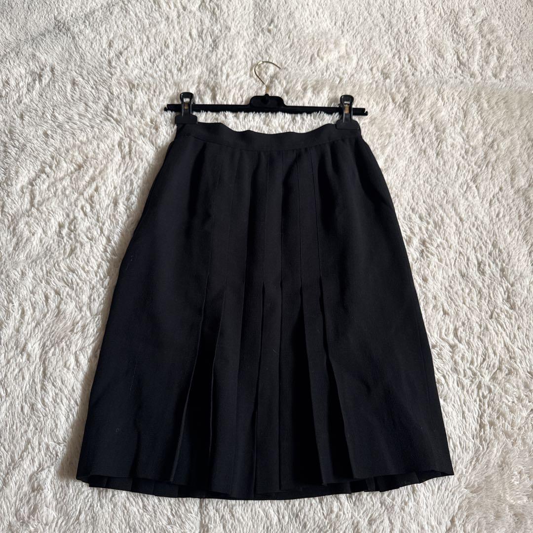 【入手困難】CHANEL ヴィンテージ ココマーク プリーツスカート 36 黒