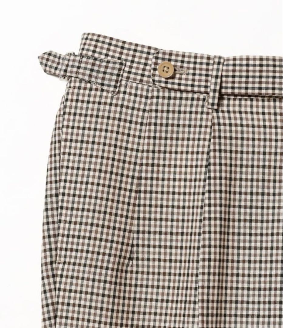 BEAMSFガンクラブチェック2アウトプリーツスラックス