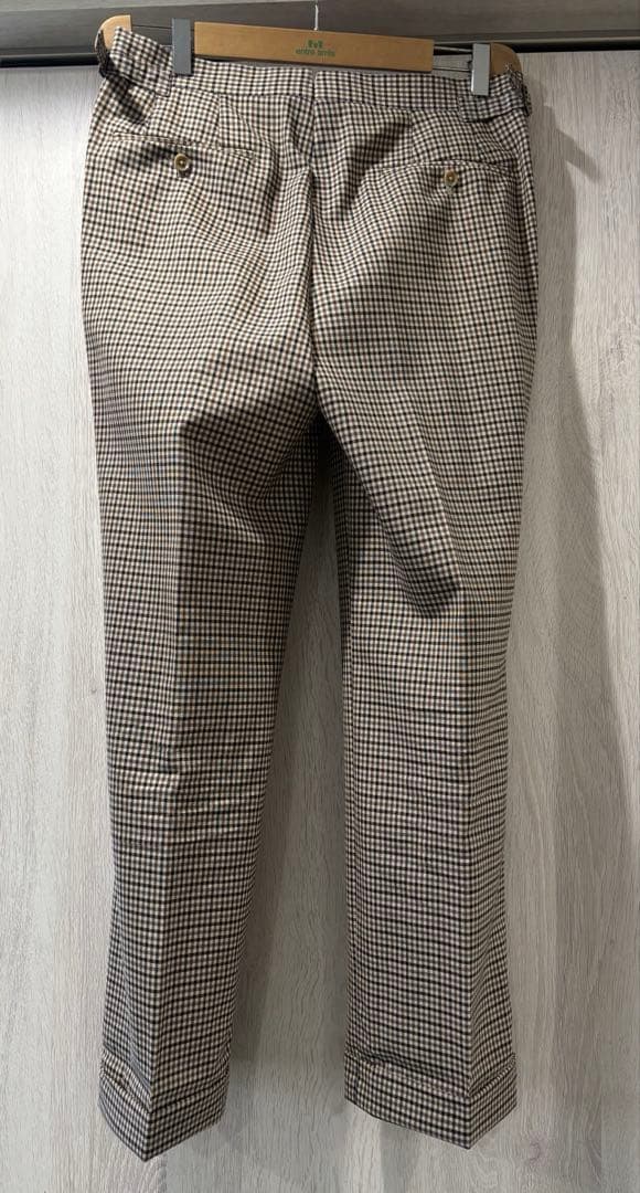 BEAMSFガンクラブチェック2アウトプリーツスラックス