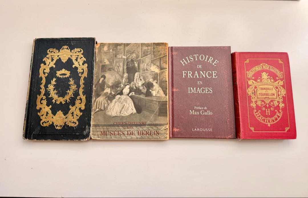 フランス小説、歴史書、図録 ロマンス古本など、おまとめ４冊セット