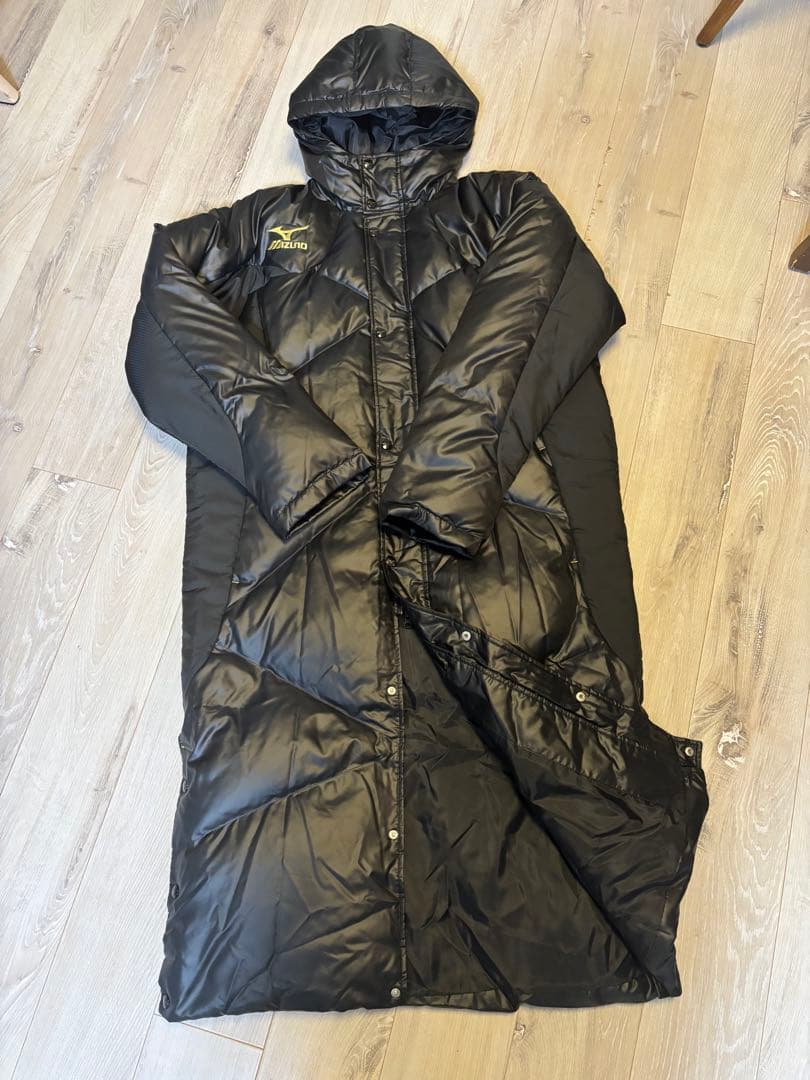 MIZUNO ベンチコート ミズノ ダウンコート ロング ブラック 黒 XL