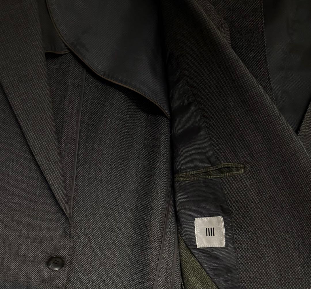 スーツセレクト 千鳥格子 ウール混 スリーピース セットアップ チャコールグレー