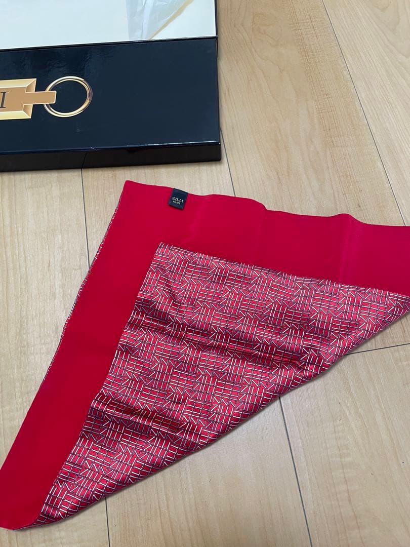 ZILLI ジリー ジリネクタイ シルク チーフ　付き セット