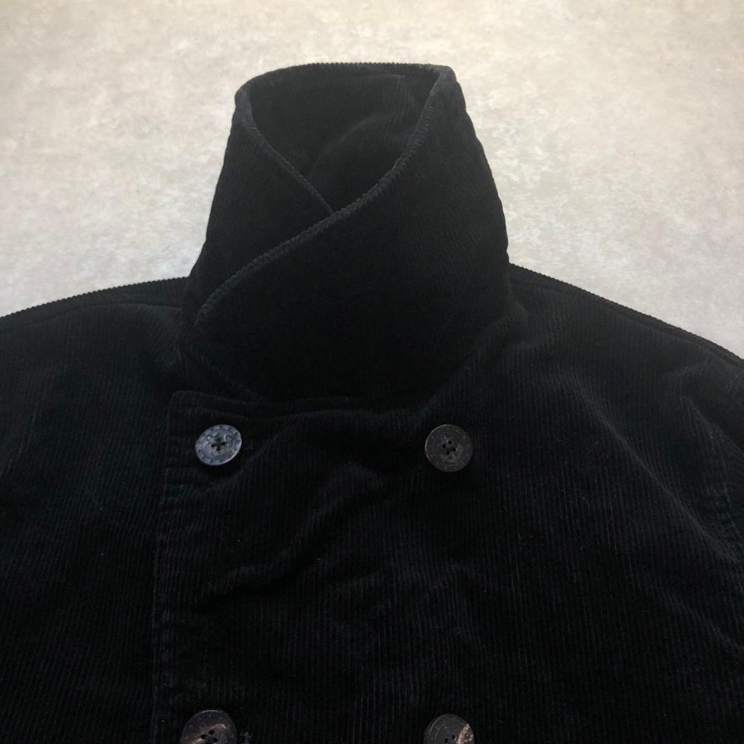 極上黒 復刻US NAVY型コーデュロイ Pコート ピーコート太畝