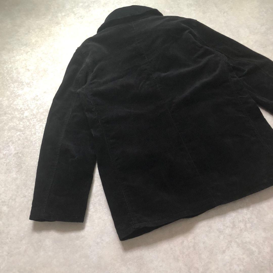 極上黒 復刻US NAVY型コーデュロイ Pコート ピーコート太畝