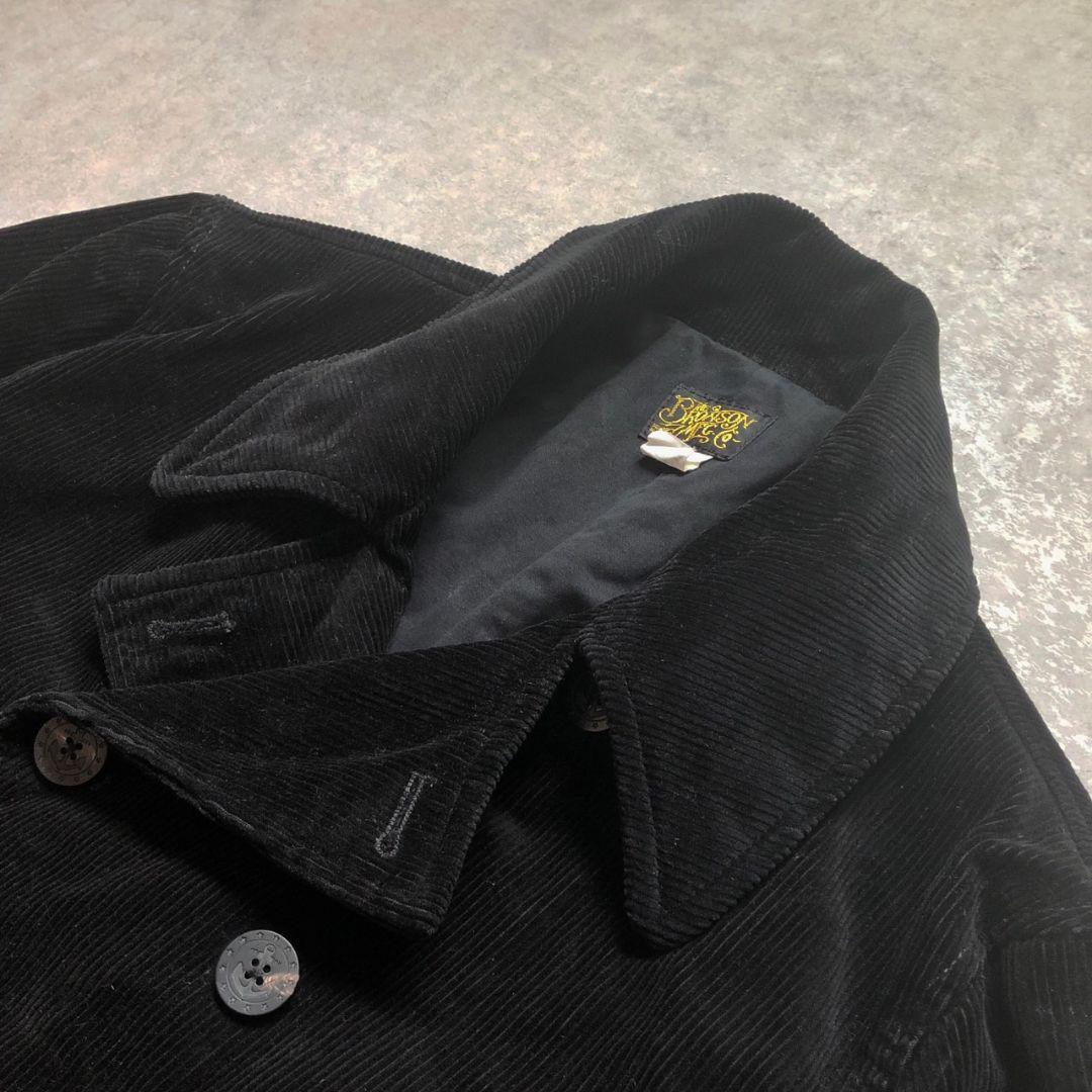 極上黒 復刻US NAVY型コーデュロイ Pコート ピーコート太畝