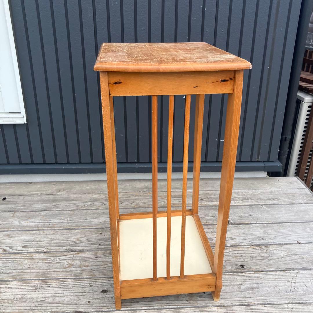 昭和レトロ 木製コンソールテーブル コールキャビネット 電話台 飾り棚 花台