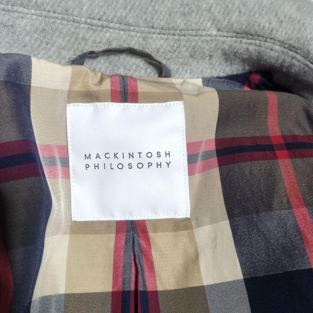 マッキントッシュ フィロソフィー　ウールステンカラーコート　グレー　サイズ38