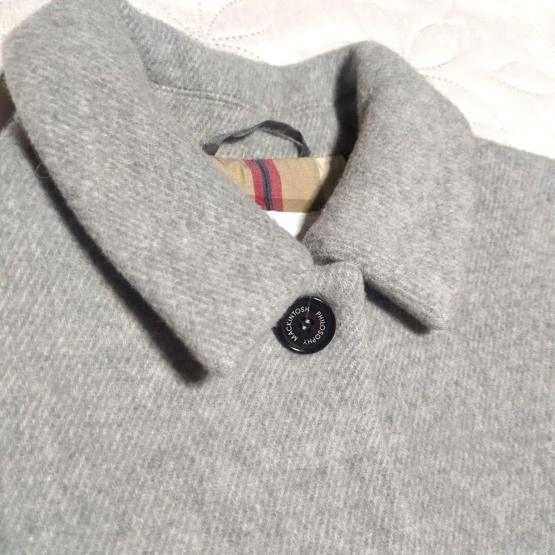 マッキントッシュ フィロソフィー　ウールステンカラーコート　グレー　サイズ38