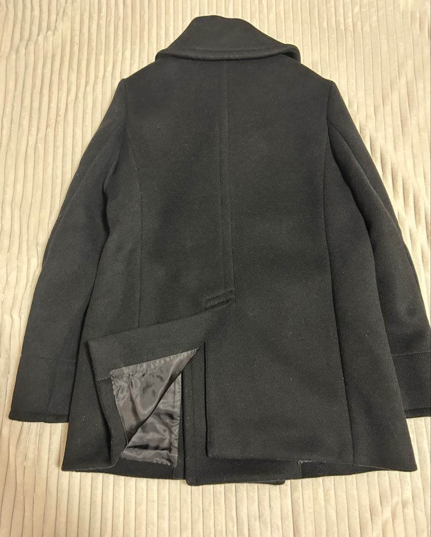 【美品 1度のみ使用】HYKE ハイク　黒　ショート丈　Pコート　サイズ：1