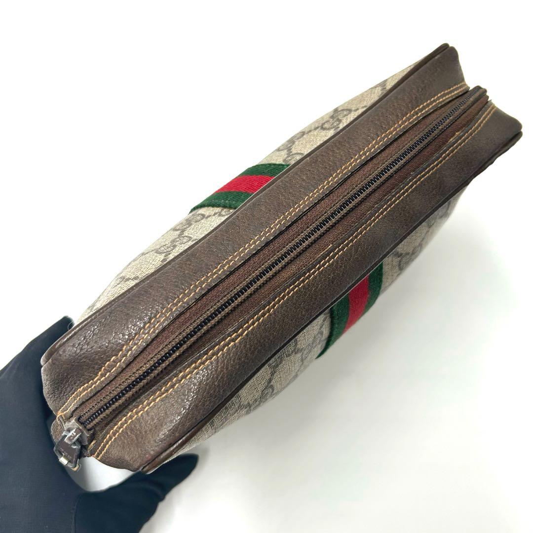 GUCCI グッチ　GG柄　セカンドバッグ　シェリーライン　PVCレザー